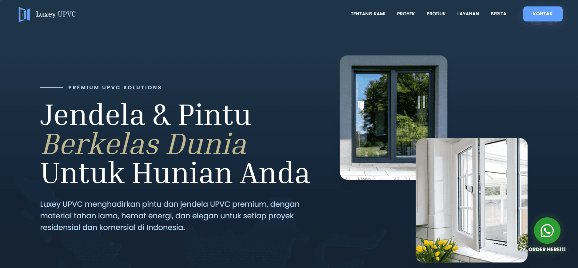 Luxey UPVC — Company Profile & CMS screenshot 1